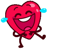 Gif animé coeur qui rit